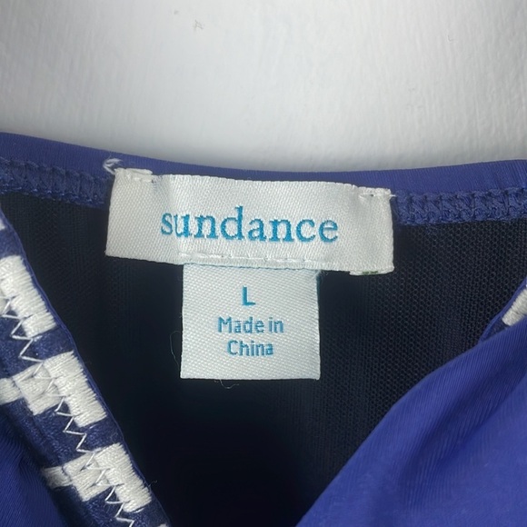 Sundance Navy Blue Bathing-suit with embroidery Size Large - Picture 5 of 11